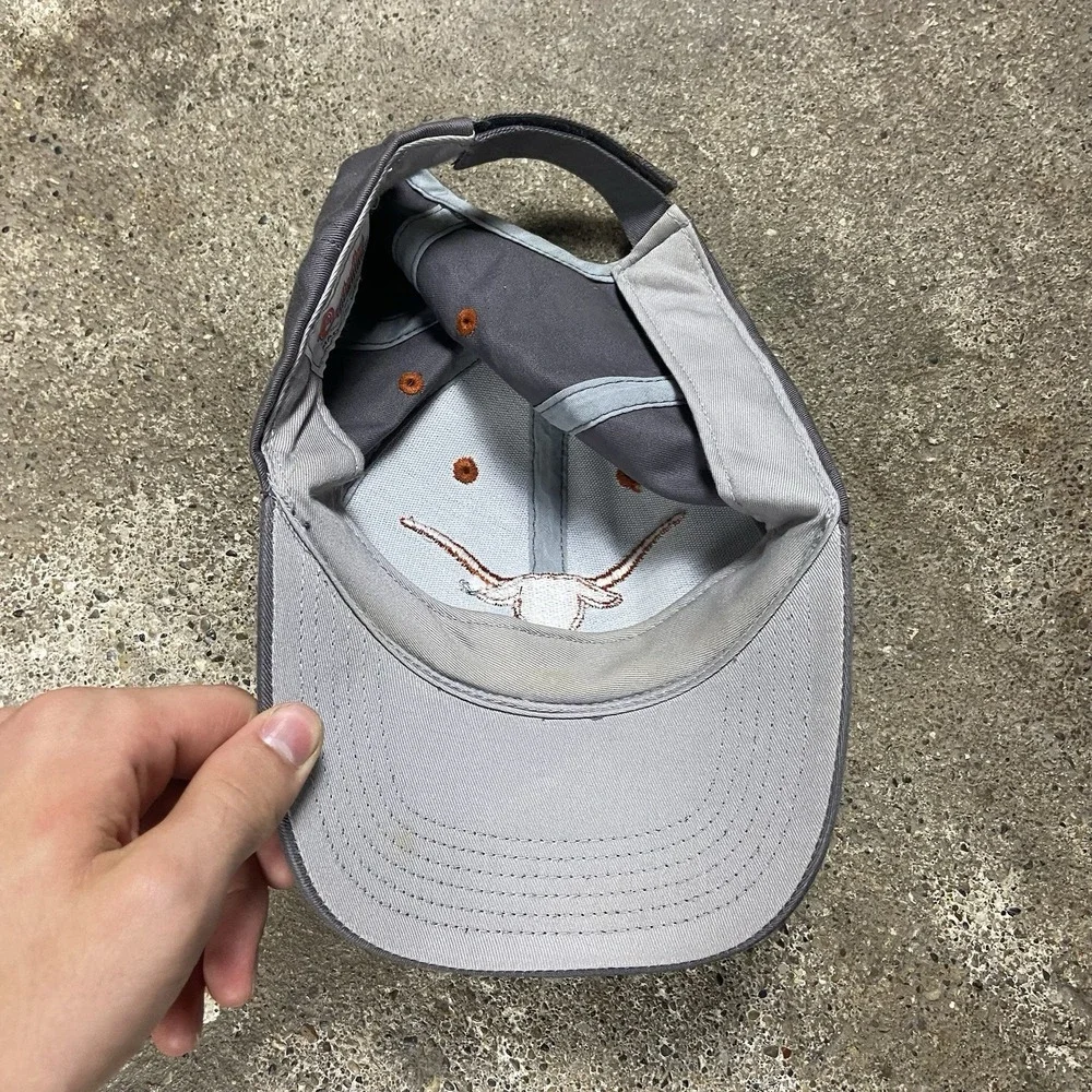 Texas Longhorns Cap Strap Back Adjustable Gray College NCAA Graphic